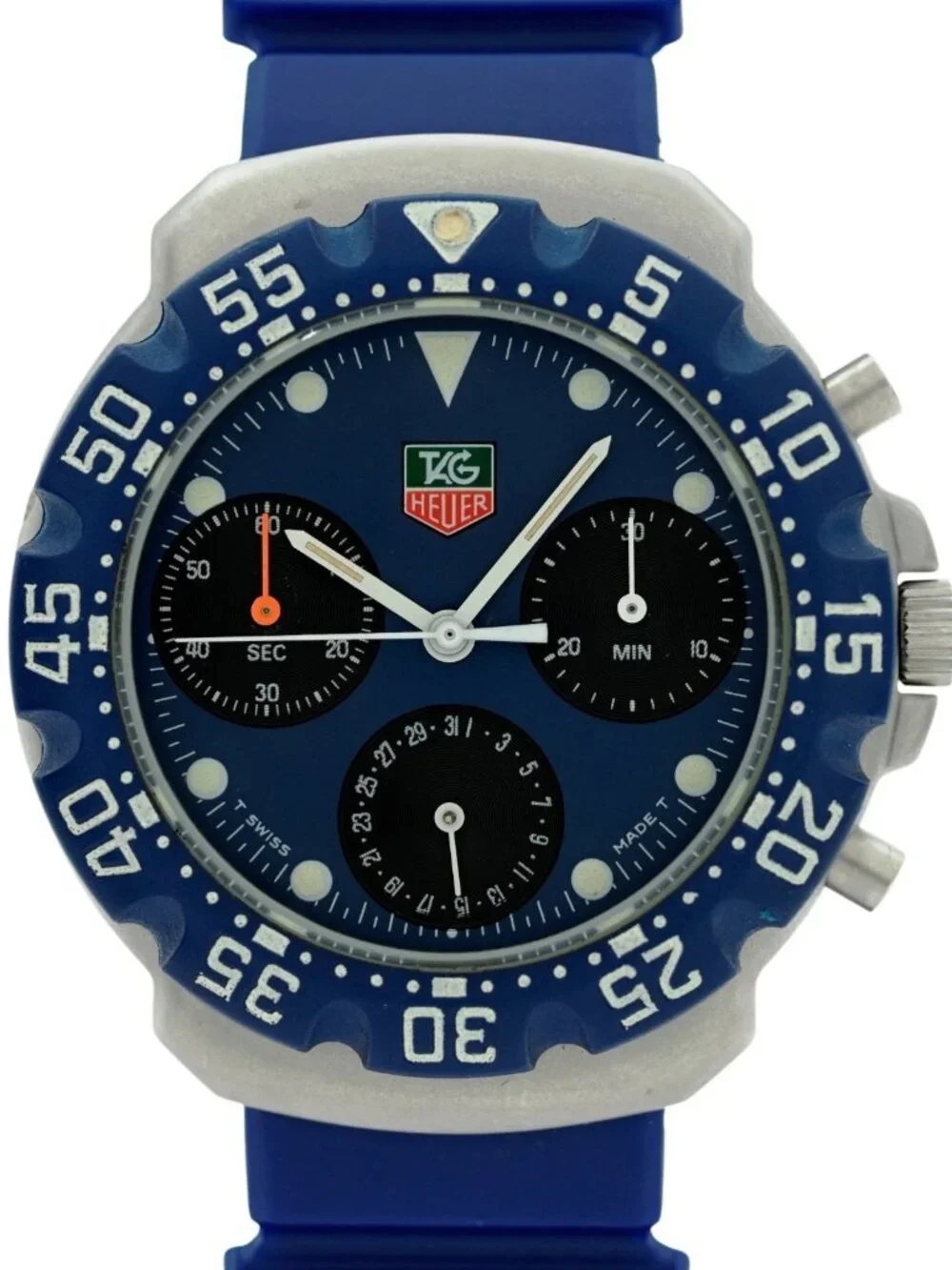 Tag Heuer 37mm Men's Blue Dial Formula 1 Chronograph Swiss Watch! Ref: 470.513!